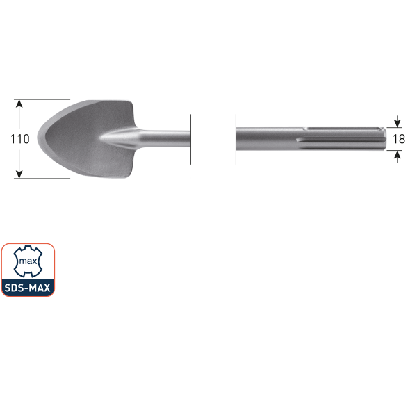 SDS-max schopbeitel, 110x400