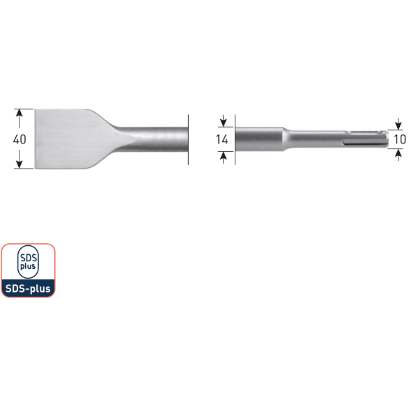 SDS-plus spadebeitel, 40x250