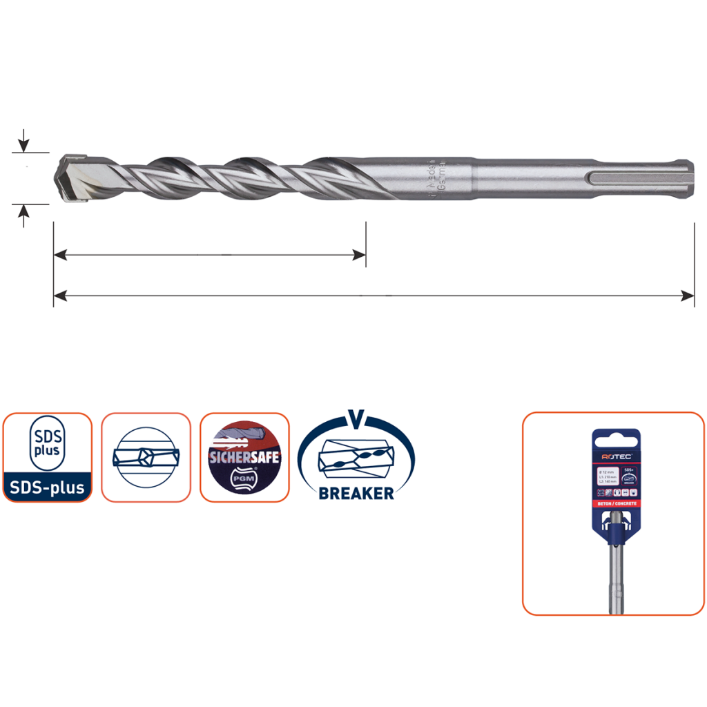 Sds plus 2. Сверло SDS Plus s4l 8x200. Бур SDS Plus чертеж. 610301 Сверло SDS-Plus Industrial Harden. Тип хвостовика SDS-Plus.